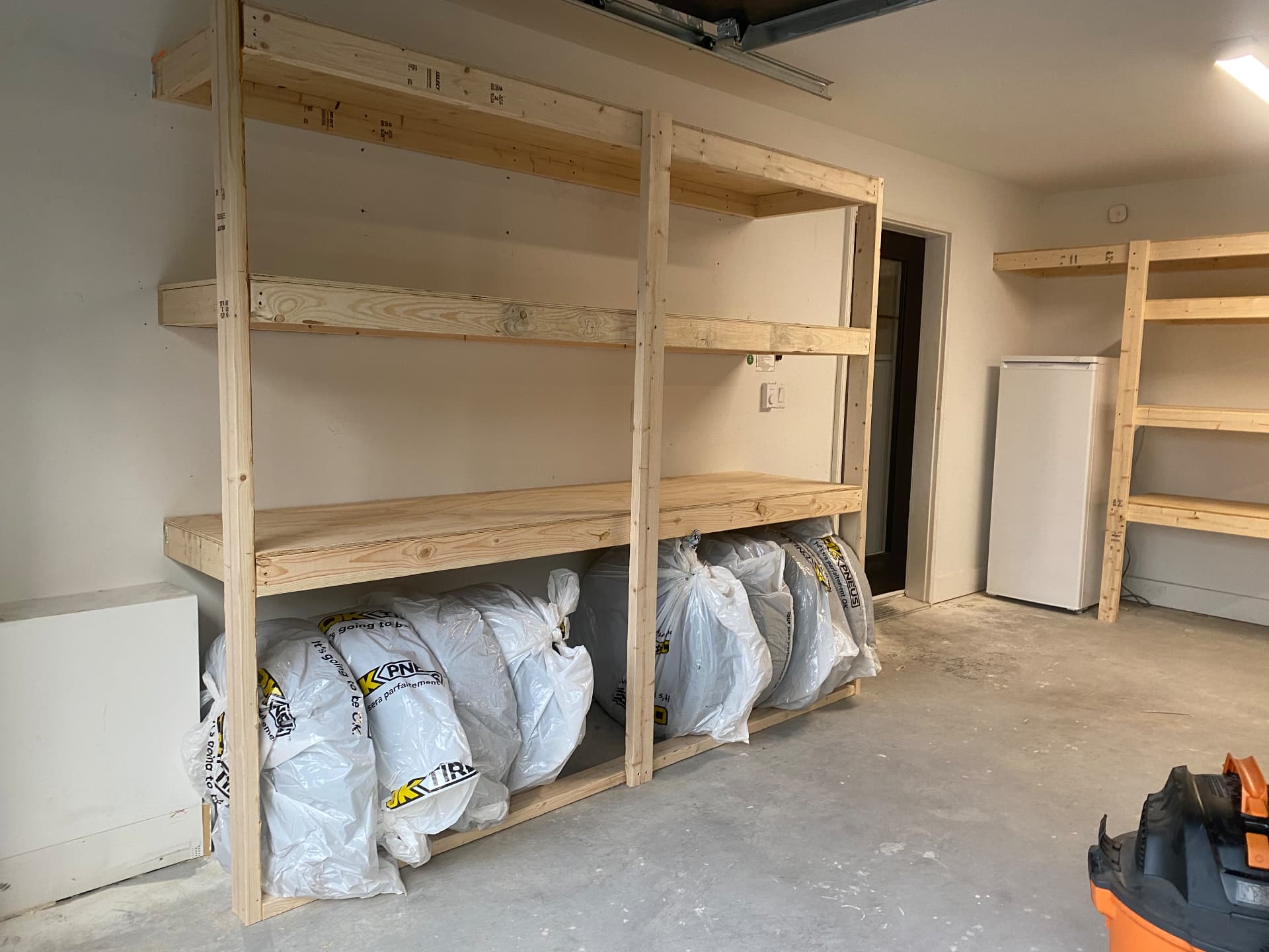 Custom garage shelving project 2
